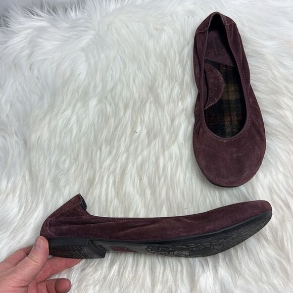 Born Julianne Women's Brown Suede Ballet Flats Sz 11 - Picture 1 of 6